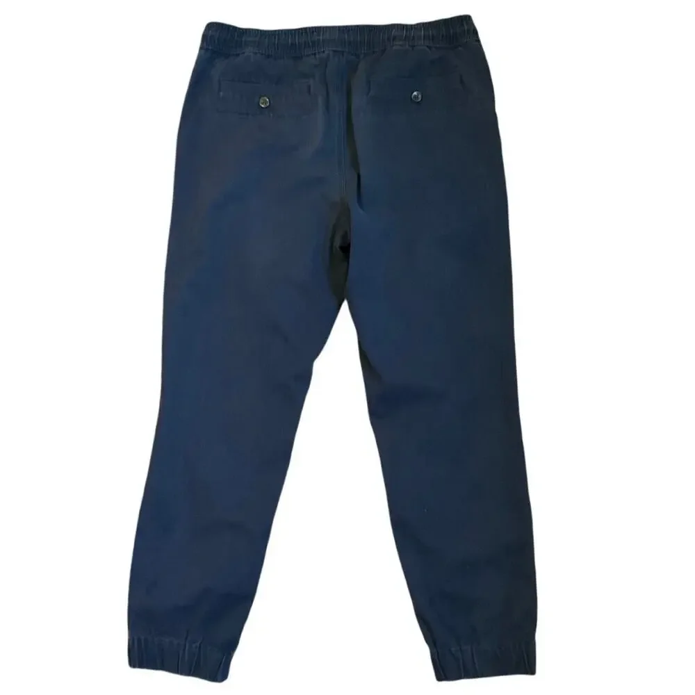 Banana Republic Aiden Fit Jogger Pants Men’s 33x30 Navy Drawstring Stretch Chino